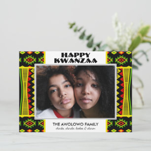 Moderne Kwanzaa-Foto Feiertagskarte
