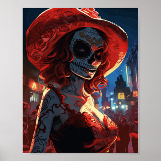 Moderne La Calavera Catrina Poster