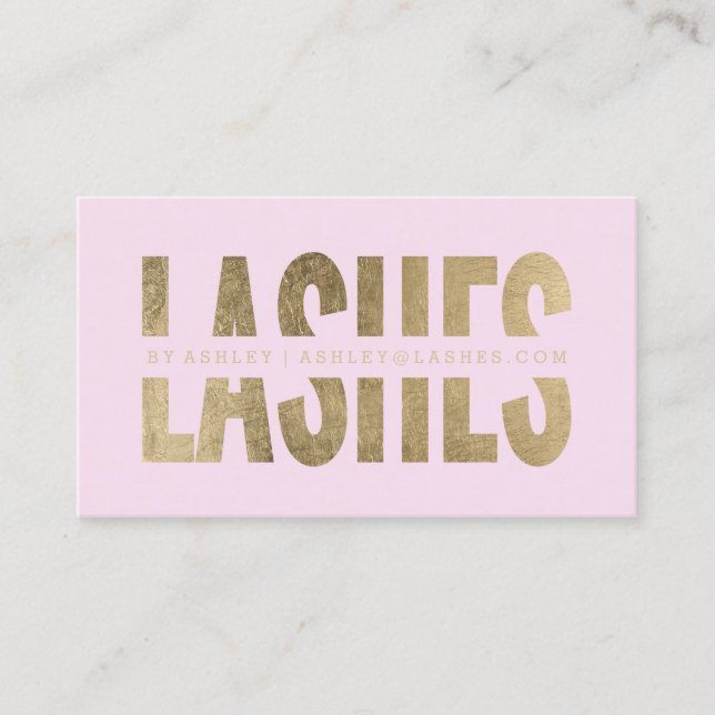Moderne Läden schneiden Imitate Gold Typografie pi Visitenkarte (Vorderseite)