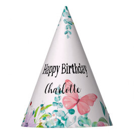 Moderne Ladybug Butterfly farbige Blume Geburtstag Partyhütchen