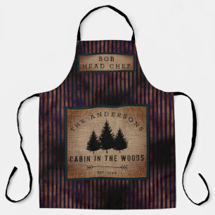 Moderne Länderfamilie Kabine im Koch Holzleiter Schürze