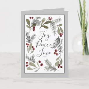 Moderne ländliche Freude Frieden Liebe Weihnachten