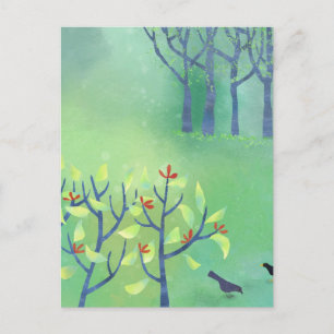 Moderne Landschaft Grün Postkarte