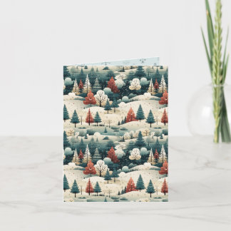Moderne Landschaft Weihnachten Karte