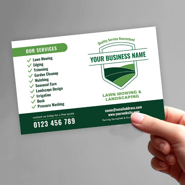 Moderne Landschaftsbau-Rasenmäher-Vermarktung Flyer (Modern Landscaping Lawn Mowing Marketing Flyer)