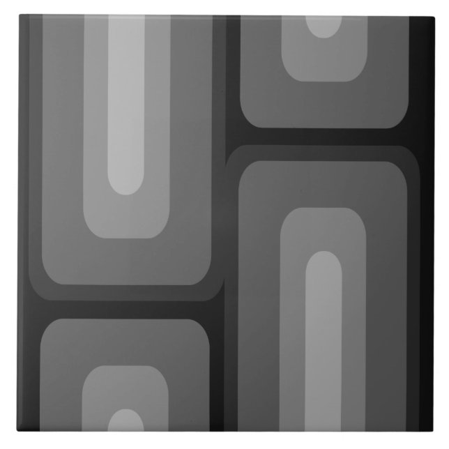 Moderne, lange Rechtecke, dunkelgrau Fliese (Vorderseite)