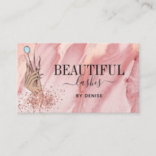  moderne Lasertechnikerin Handglitzernde Busi Visitenkarte