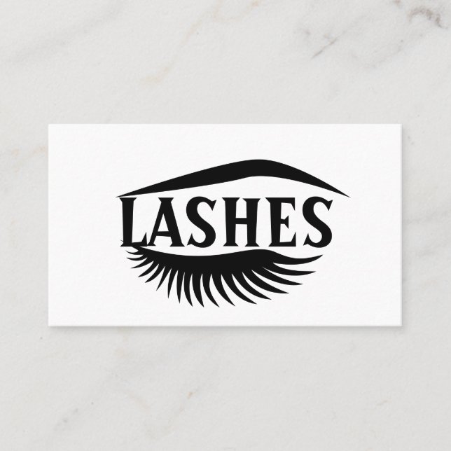Moderne Lashes & Brows Business Card Visitenkarte (Vorderseite)