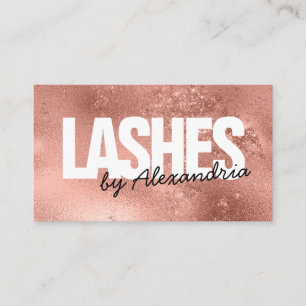 Moderne Lashes Rose Gold Glitzer Sparkone Eyelashe Visitenkarte