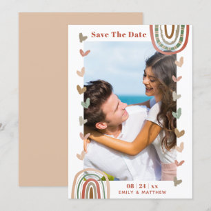 Moderne Lässige Boho Wedding Verlobt Save The Date