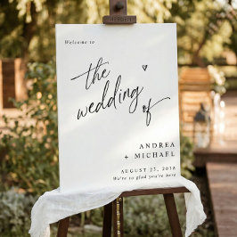 Moderne Lässige Fun Handwriting Wedding Willkommen