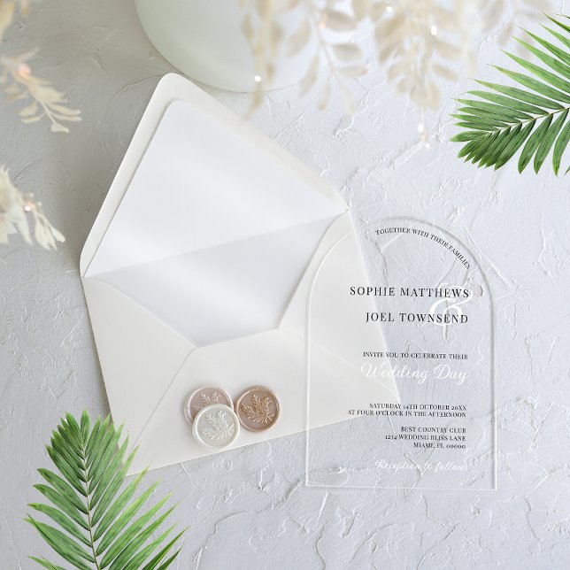 Moderne Lässige GroßAmpere und Schwarz-weiße Hochz Acryleinladungen (Von Creator hochgeladen)