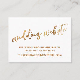 Moderne Lässige Hochzeitswebsite und-Card Visitenkarte