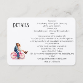 Moderne Lässige Romantische Coupé-Illustration Begleitkarte