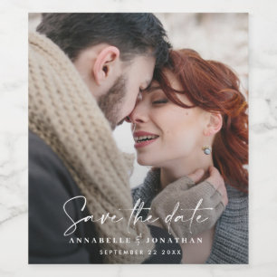 Moderne lässige Schrift schwarze Typografie Hochze Weinetikett