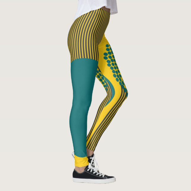 Moderne Laufbahnen und Linien des mittleren Jahrhu Leggings (Rechts)