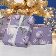 Moderne Lavendel-Tulpe Weiße Blumengestaltung