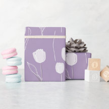 Moderne Lavendel-Tulpe Weiße Blumengestaltung