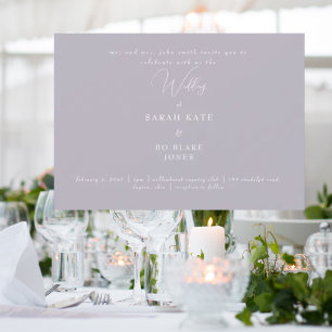 Moderne Lavender Wedding Bride Eltern Einladung