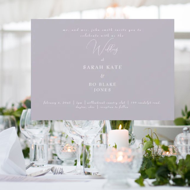 Moderne Lavender Wedding Bride Eltern Einladung (Von Creator hochgeladen)