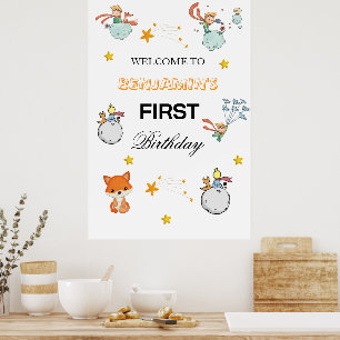 Moderne Le Petit Prince Geburtstagsfeier Willkomme Poster