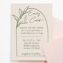 Moderne Leaf Arch Tan & Grüne Hochzeit