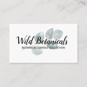 Moderne Leaf Logo-Seife und Candle Business Card Visitenkarte