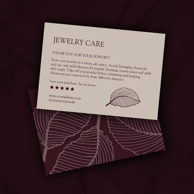 Moderne Leaf-Muster Produktpflege dank Karte (Von Creator hochgeladen)