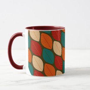 Moderne "Leaf"-Muster-Tasse Mitte des Jahrhunderts Tasse