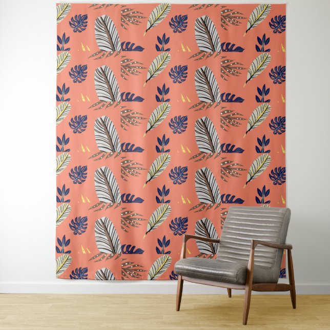 Moderne Leaf-Muster Wanddekoration Wandteppich (Beispiel)