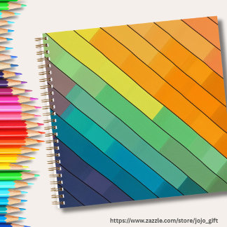 Moderne lebendige Aquarell-Malerei Inspirationskun Notizbuch