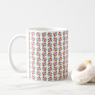 Moderne lebendige florale nahtlose helle Botanik Kaffeetasse