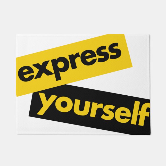 Moderne, lebendige, kühne Grafik von Express-Sie s Fußmatte (Vorderseite)