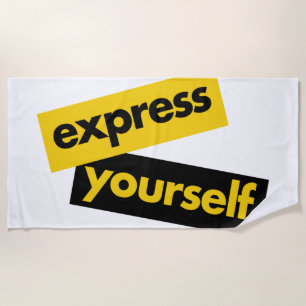 Moderne, lebendige, kühne Grafik von Express Yours Strandtuch