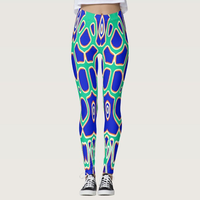 Moderne, lebendige Leggings "Ratti_Creative_Arts" (Vorderseite)