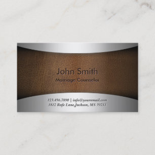 Moderne lederne Eheberatung-Visitenkarte Visitenkarte