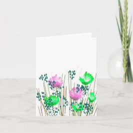 Moderne leere botanische Notizkarten Korrespondenz Dankeskarte