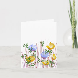 Moderne leere botanische Notizkarten Korrespondenz Dankeskarte
