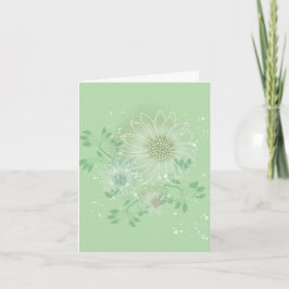 Moderne leere botanische Notizkarten Korrespondenz Dankeskarte