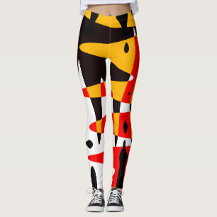 Moderne Leggings 4 Nationen Kunst Leggings