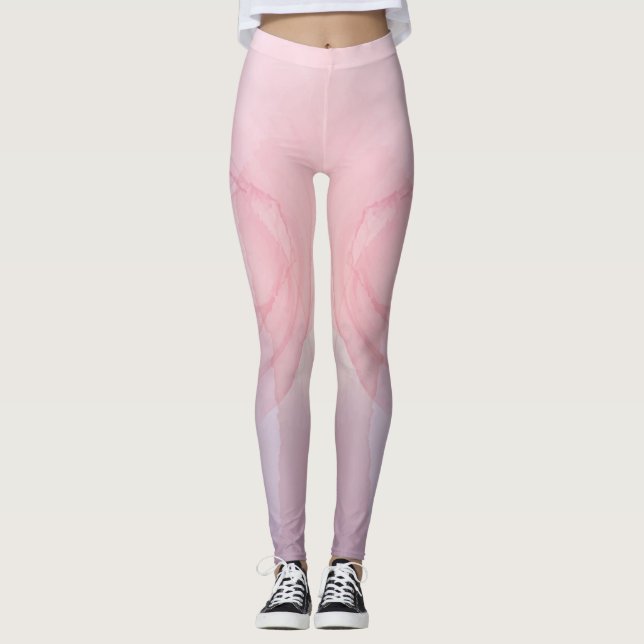 Moderne Leggings aus goldfarbenem Marmor mit eigen (Vorderseite)