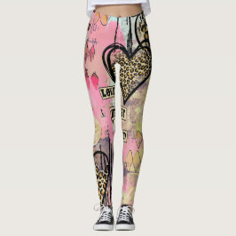 Moderne Leggings mit Aquarellhaut