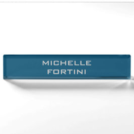 Moderne Legitimation Schlicht Ocean Blue Namensplakette