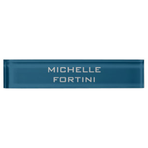 Moderne Legitimation Schlicht Ocean Blue Namensplakette