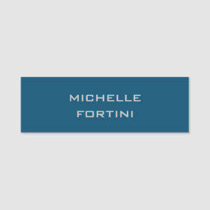 Moderne Legitimation Schlicht Ocean Blue Namensschild