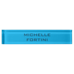 Moderne Legitimation Schlicht Sky & Ocean Blue Namensplakette