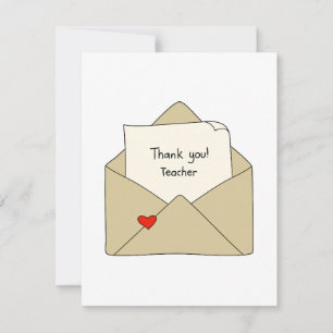 Moderne Lehrerbewertung Dankeschön-Karte