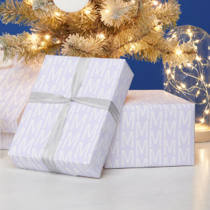 Moderne leichte lila Flieder Custom Monogramm Geschenkpapier