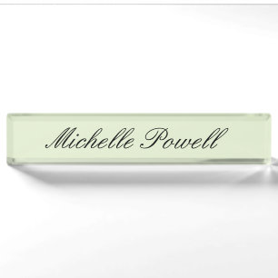 Moderne, leichte Pastellfarbe-Trend-Script Namensplakette