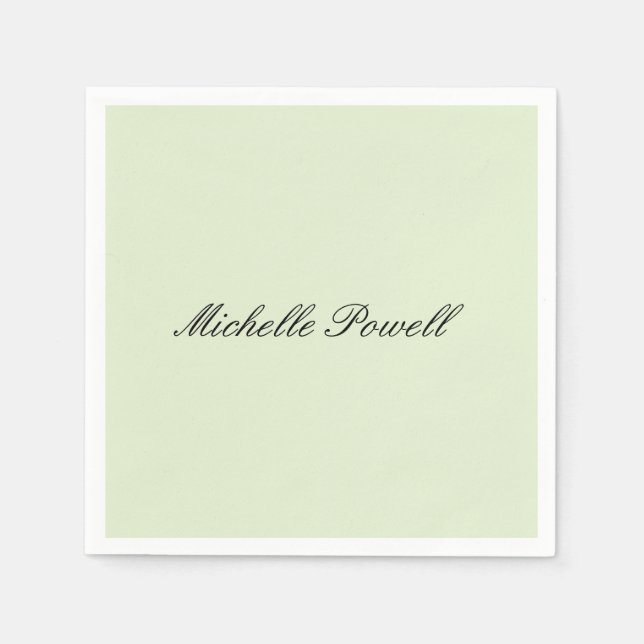 Moderne, leichte Pastellfarbe-Trend-Script Serviette (Vorderseite)